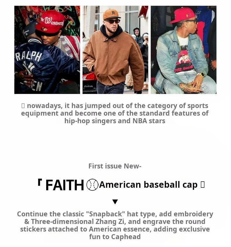 Maden Vintage Embroidered Letter Baseball Cap Unisex Round Top Flat Brim Hat Casual Sun Hat for Streetwear and Hip-Hop Style
