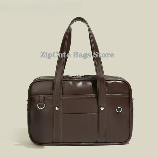 Japanese two-dimensional student JK uniform bag girl PU schoolbag COS wear-resistant waterproof one-shoulder Messenger handbag