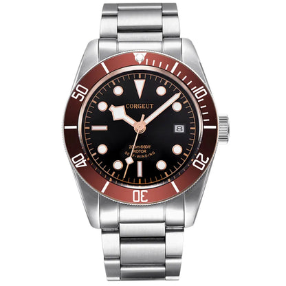 CORGEUT Japan Movement Biwan Snowflake Business Luxury Men Watches Sapphire Glass Automatic Mechanical Diving Date Watch for Man