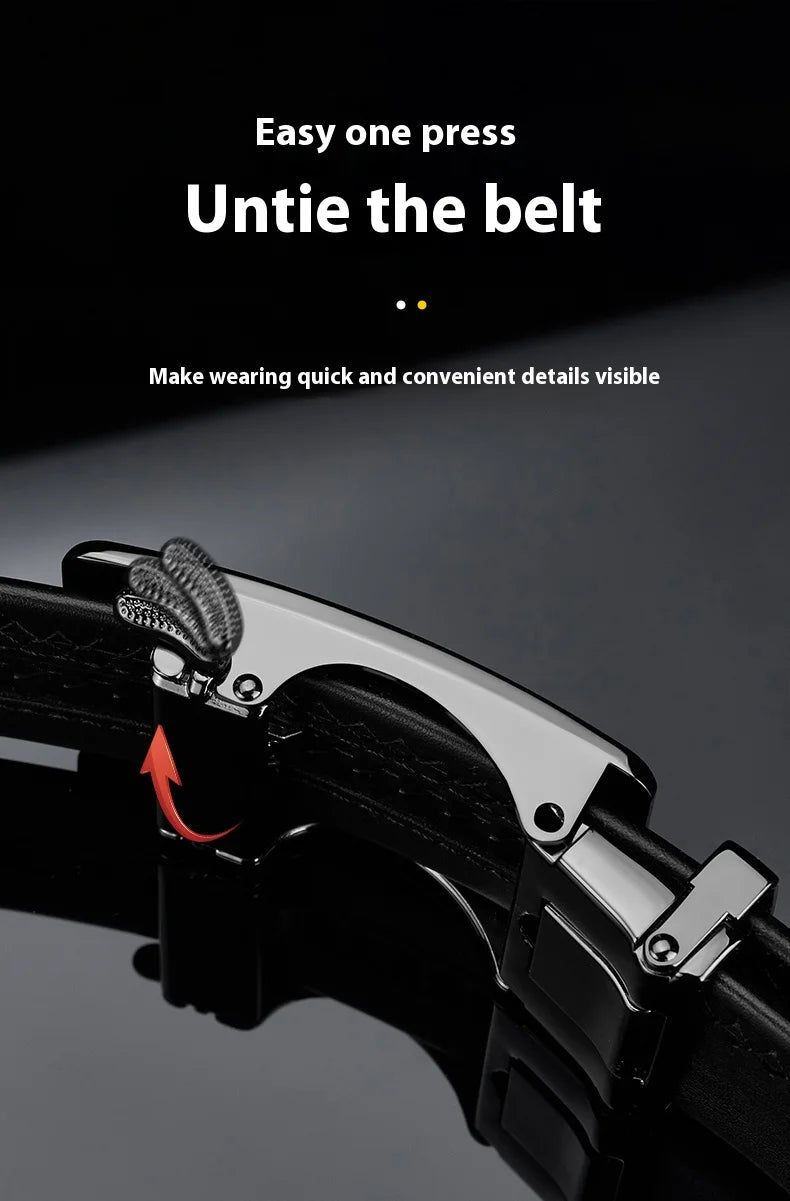 Leather Belt Men Genuine Leather Belt for Men Mens Belts Waistband Male Man Waist Automatic belts Business belts