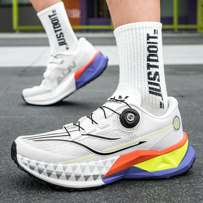 2025 New Soft Soled Outdoor Casual Sports Shoes With Rotating Buckle Carbon Plate And Popcorn Outsole, Men'S Running Shoes 35-44