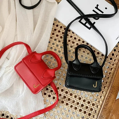 Kids Mini PU Leather Crossbody Bag Fashion Cute Little Girl Small Coin Pouch Purses Handbags Casual Toddler Purse Tote