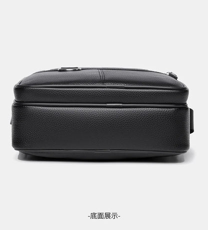 High quality genuine leather men's crossbody bag soft cowhide simple, casual, business style small shoulder bag for men Handbag