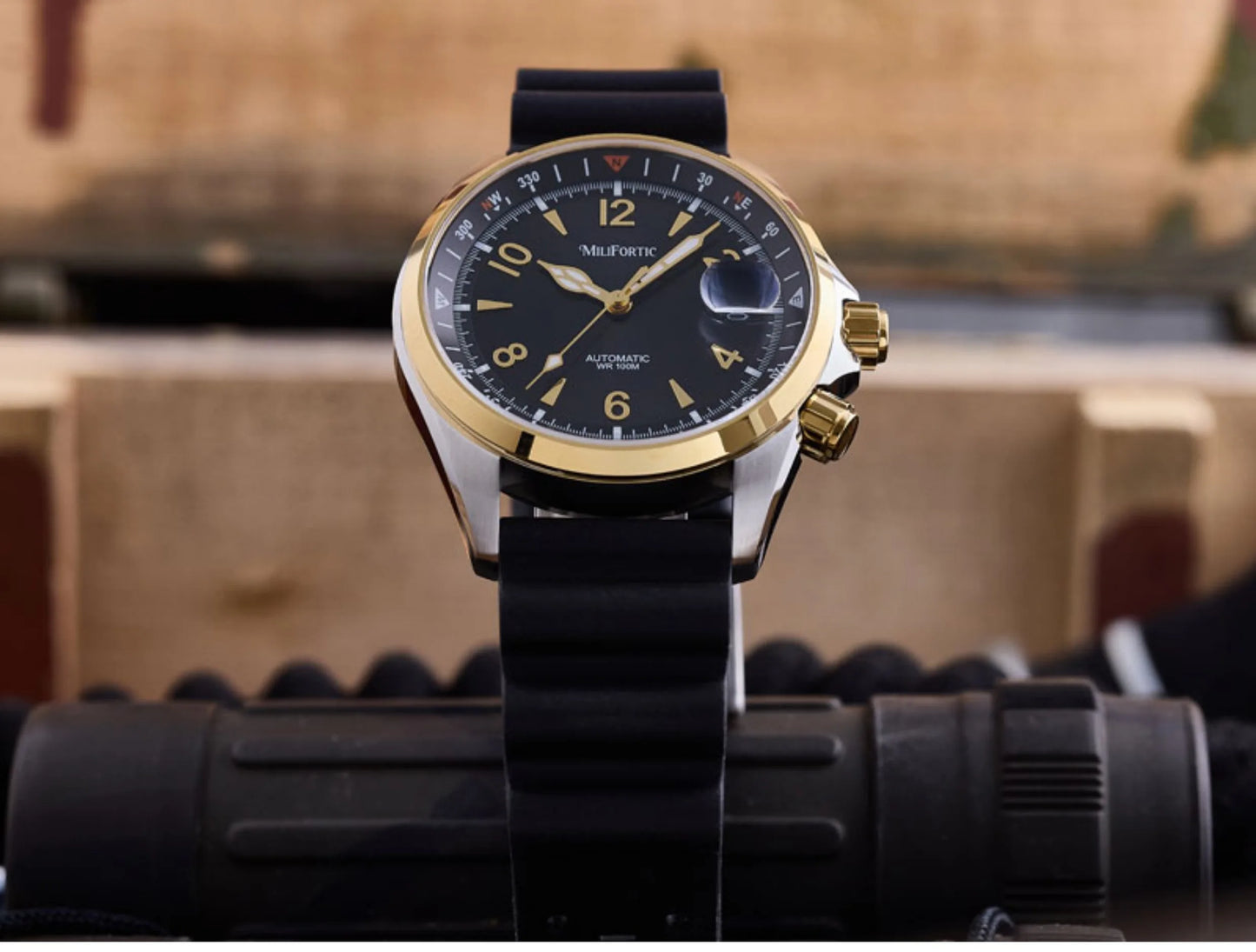 Milifortic Watch Climb S089 NH35 Automatic Mechanical Movement Calendar Compass Bezel C3 Luminous 39.5mm Sport Watch Men 10Bar