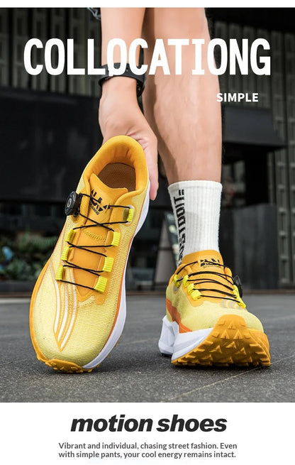 2025 New Soft Soled Outdoor Casual Sports Shoes With Rotating Buckle Carbon Plate And Popcorn Outsole, Men'S Running Shoes 35-44