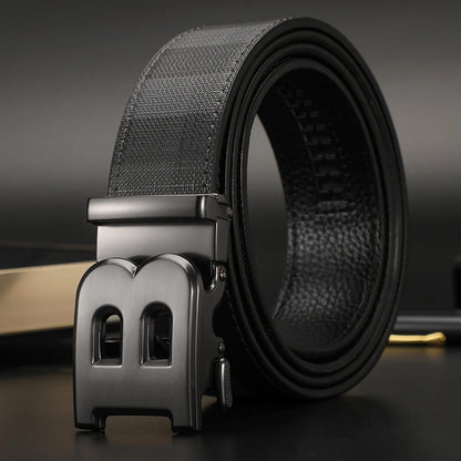 2025 High Quality Men's Belt Designer Genuine Leather Belts Male Metal Automatic Buckle Casual Fashionable Belt for men Jeans