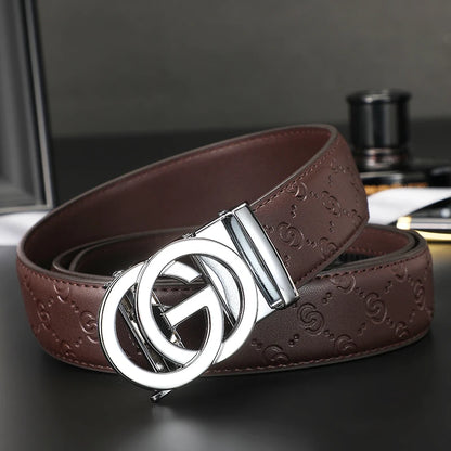 New Thin 34mm Business Men's Belt Formal Leather Male Belt High Quality Belt women Metal Automatic g Buckle Belt for women jeans