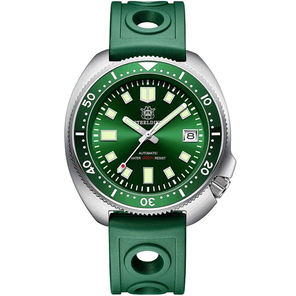 STEELDIVE SD1970 Automatic Mechanical Diver Watch Captain Willard NH35 Watches TURTLE Homage Water Resistant 200M Dive Watch Men