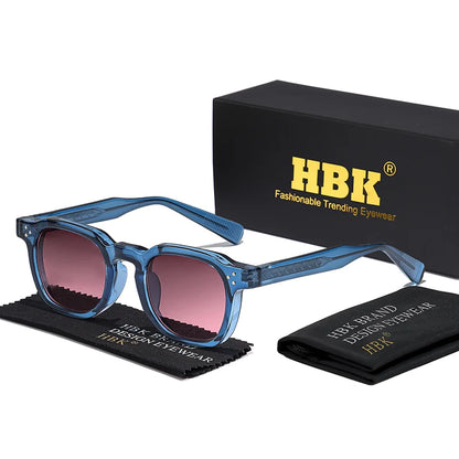 HBK New Square Retro Sunglasses Men Fashion Punk Sun Glasses Women Travel Driving Beach Eyewear Lunette De Soleil Femme UV400