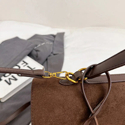 Vintage Ladies Tote Bag Brand Large Capacity Frosted Handbag High-end Pu Material Shoulder Messenger Bag Niche Simple Travel Bag