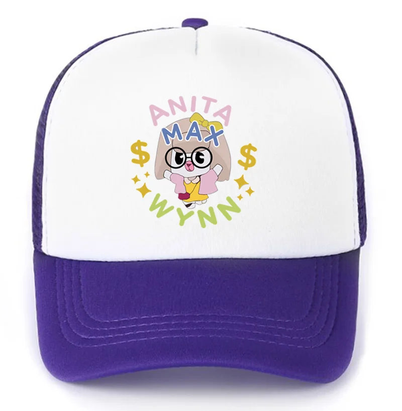 Trendy Anita Max Wynn Foam Trucker Hat Cute Mesh Snapback Caps Boy Girl Sun Beach Baseball Cap Female Summer Breathable Visor