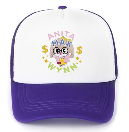 Trendy Anita Max Wynn Foam Trucker Hat Cute Mesh Snapback Caps Boy Girl Sun Beach Baseball Cap Female Summer Breathable Visor