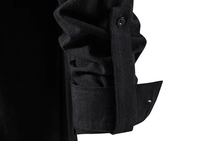King Billion Men's Shirts Casual Men Cotton Linen Long Sleeve T-shirt Spring Autumn Vintage Shirt US Size Drawstring Neck