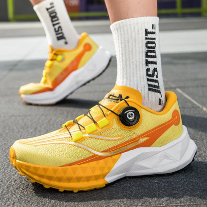 2025 New Soft Soled Outdoor Casual Sports Shoes With Rotating Buckle Carbon Plate And Popcorn Outsole, Men'S Running Shoes 35-44