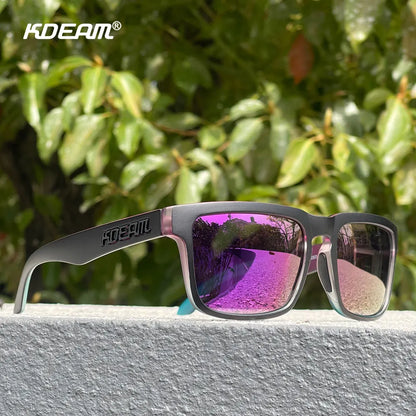 KDEAM Unisex Square Sunglasses Polarized Coated Lens Suitable For Driving Fishing Sunglasses Anti-Blue Light Computer Eyeglasses