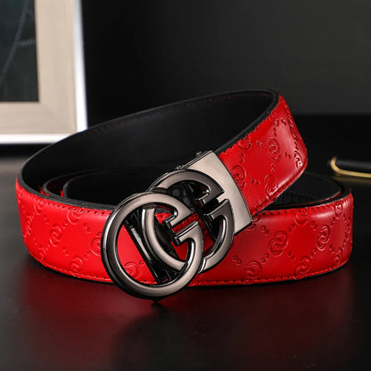 New wide 3.4cm Women's Belt Formal Leather Canvas Belt Women High Quality Metal Buckle Male Belt for men jeans work belt