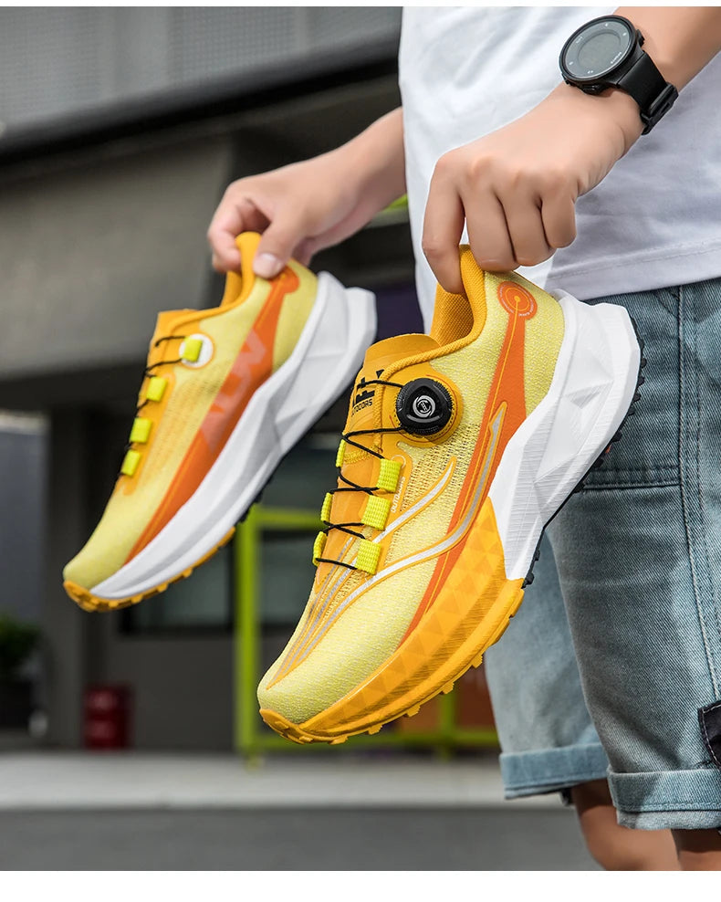 2025 New Soft Soled Outdoor Casual Sports Shoes With Rotating Buckle Carbon Plate And Popcorn Outsole, Men'S Running Shoes 35-44