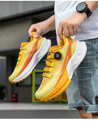 2025 New Soft Soled Outdoor Casual Sports Shoes With Rotating Buckle Carbon Plate And Popcorn Outsole, Men'S Running Shoes 35-44