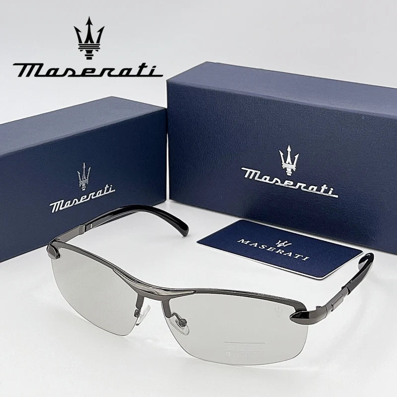 MASERATI UV400 Polarized Sunglasses Lightweight Frameless for Cycling Driving Outdoor Unisex Men Women Daily Sunglasses 20345