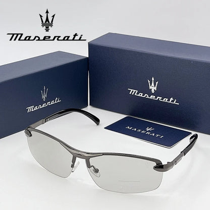 MASERATI UV400 Polarized Sunglasses Lightweight Frameless for Cycling Driving Outdoor Unisex Men Women Daily Sunglasses 20345