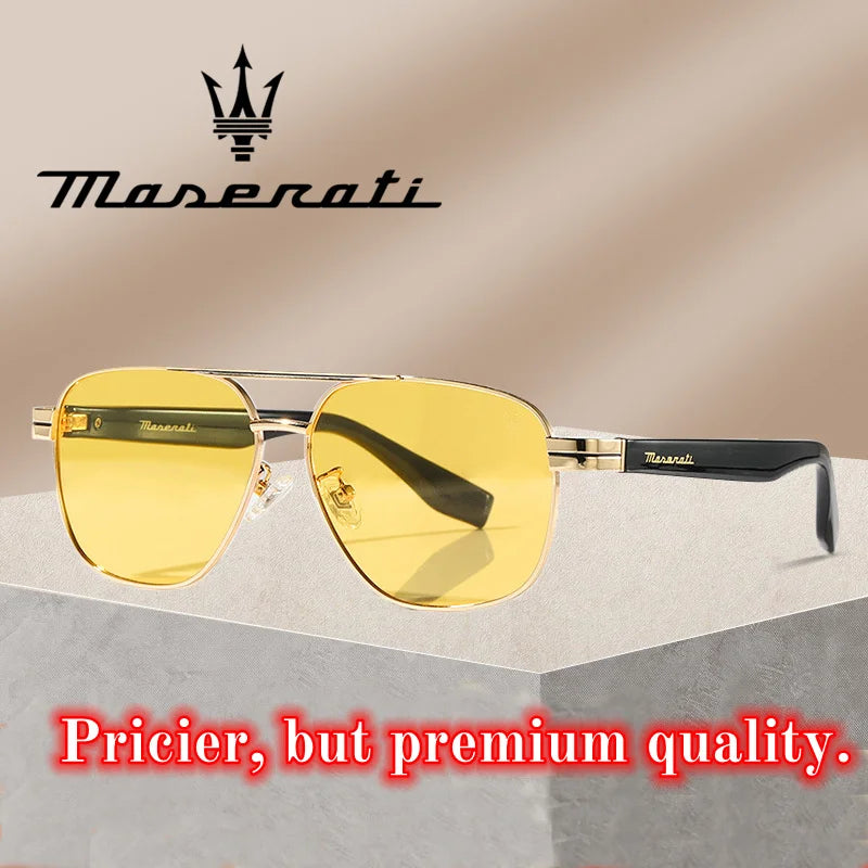 MASERATI UV400 Polarized Sunglasses Lightweight Frameless for Cycling Driving Outdoor Unisex Men Women Daily Sunglasses 20345