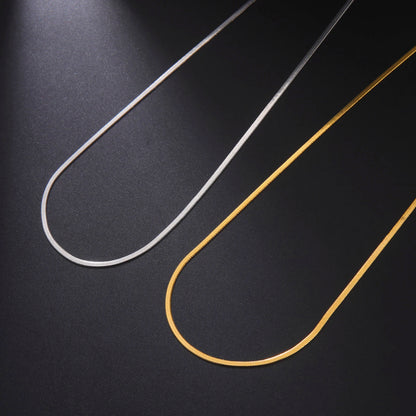 Skyrim Stainless Steel Snake Chain Necklace for Women Men Gold Color Herringbone Choker Neck Chains 2026 Trend Jewelry Gift Hot