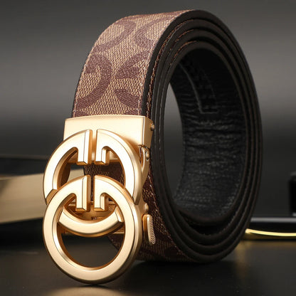 New Business Men Belts Casual Fashion Luxury Lady Designer Famous Brand Male G Buckle Women Leather Belt for women dress