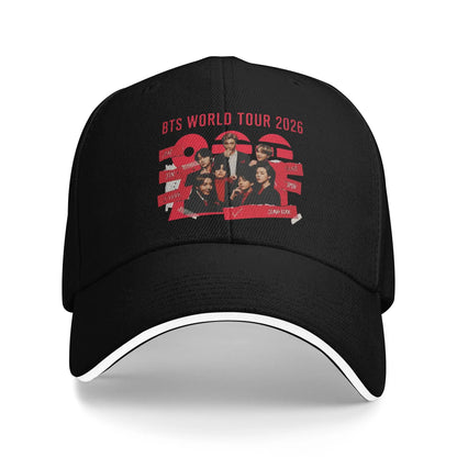 Arirang Album Tour Baseball Cap Retro BT is Back Sandwich Hats Men Women Breathable Sun Hat Running Golf