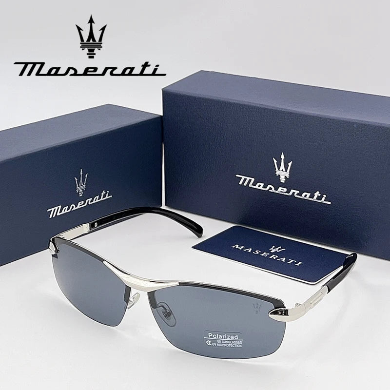 MASERATI UV400 Polarized Sunglasses Lightweight Frameless for Cycling Driving Outdoor Unisex Men Women Daily Sunglasses 20345