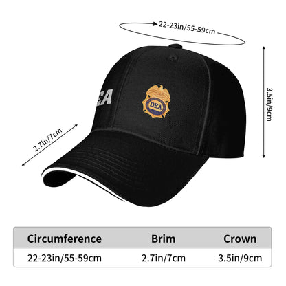 DEA US Federal Interdiction Agency  Casual Baseball Cap  Hunting Camping Trucker Hat Summer Hot Sale Men DIY Print Baseball Caps