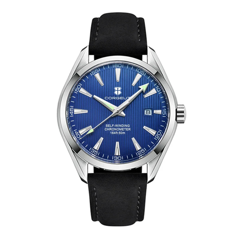 Corgeut 41mm Luxury NH35 Movt Man Sport Clock Automatic Relogio Masculino Mechanical Wristwatch Sapphire Steel Band Men's Watch