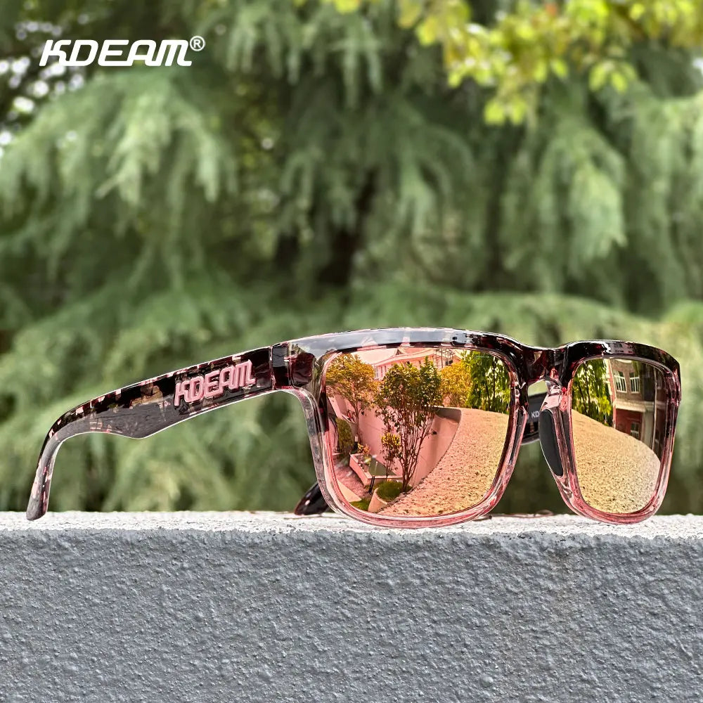 KDEAM Unisex Square Sunglasses Polarized Coated Lens Suitable For Driving Fishing Sunglasses Anti-Blue Light Computer Eyeglasses