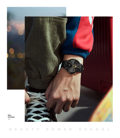 Top Brand OLEVS Ultra Thin 6.5mm Minimalist Fashion Quartz Watch for Men Leather Strap Auto Date Male Waterproof Mens Wristwatch