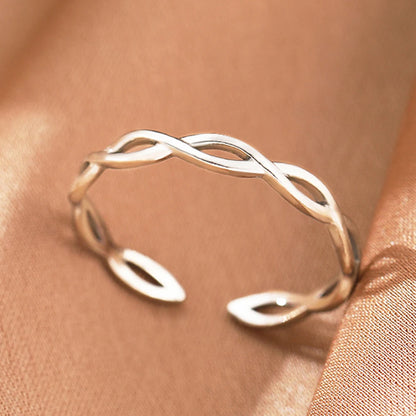 Stainless Steel Rings Simpler Geometric Fashion Vintage Fine Adjustable Open Rings For Women Jewelry Weddings Gifts New Trendy