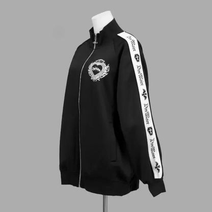 Gothic Subculture Hip-hop Sweatshirts Women Autumn Turtleneck Hoodie Coats Harajuku Loose Versatile Daily Jackets Zip Up Clothes