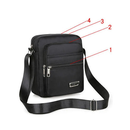 2025 Men Nylon Shoulder Bag Messenger Bag Casual Nylon Zipper Pocket Handbag Fashion Tote Travel Male Crossbody Bags New