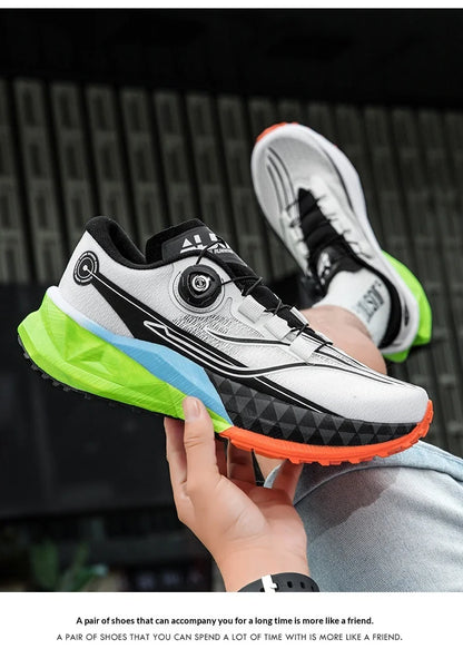 2025 New Soft Soled Outdoor Casual Sports Shoes With Rotating Buckle Carbon Plate And Popcorn Outsole, Men'S Running Shoes 35-44