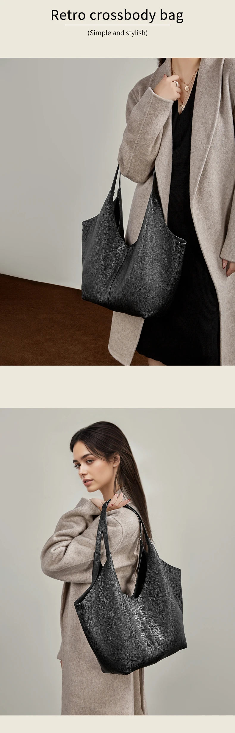 Hifashion Cow Genuine Leather Large Underarm Shoulder Bags For Women 2026 Luxury Designer Shopping Tote Office Ladies Handbags