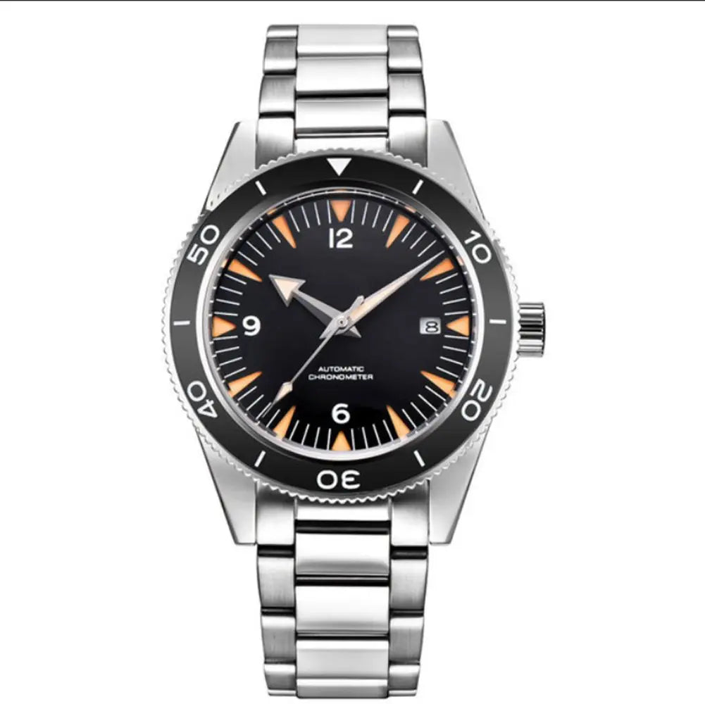 Custom Logo NH35 Movement Watch 10bars Mens 41mm Sapphire Ceramic Bezel Male Mechanical Clock Diver Sports Automatic Wristwatch