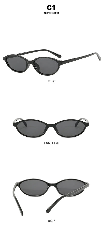 Cute Oval Small Frame Sunglasses Women New Retro Style Sexy brown Sun Glasses Ladies trendy Fashion Decorative Shades Eyeglass