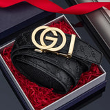 New Thin 34mm Business Men's Belt Formal Leather Male Belt High Quality Belt women Metal Automatic g Buckle Belt for women jeans