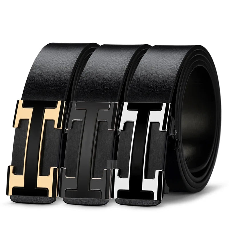 High Quality Men's Belt Casual Designer Genuine Leather Strap Belts Male Metal Buckle Fashionable Belt for men jeans belt