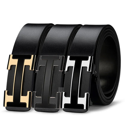 High Quality Men's Belt Casual Designer Genuine Leather Strap Belts Male Metal Buckle Fashionable Belt for men jeans belt