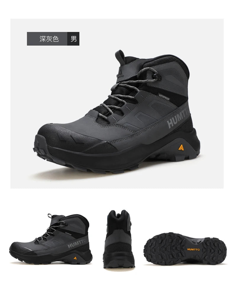 HUMTTO Hiking Shoes Men Winter Outdoor Sports Climbing Shoes hunting boots Warm outdoors ankle travel boots  Trekking Sneakers