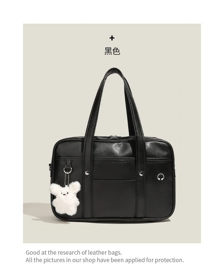 Japanese two-dimensional student JK uniform bag girl PU schoolbag COS wear-resistant waterproof one-shoulder Messenger handbag