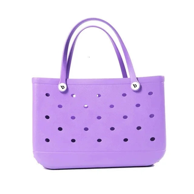 XL Extra Large Beach Bag EVA Rubber Waterproof Beach Travel Picnic Storage Basket Women Shopping Handbag Sac Jelly Tote Bag