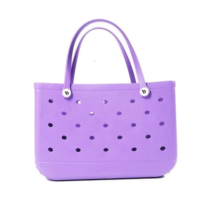 XL Extra Large Beach Bag EVA Rubber Waterproof Beach Travel Picnic Storage Basket Women Shopping Handbag Sac Jelly Tote Bag