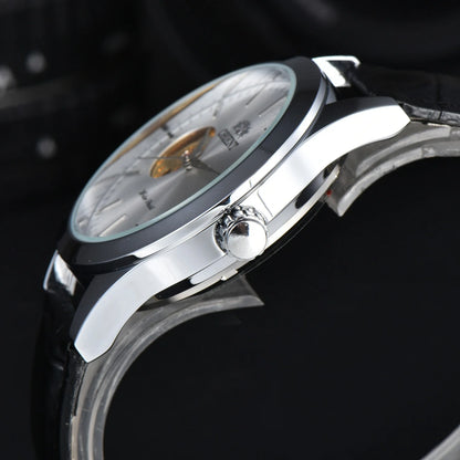 Orient Watch Refurbished Japanese Fully Automatic Mechanical Watch Hollowed Out Business Men's Watch Stainless Steel Strip