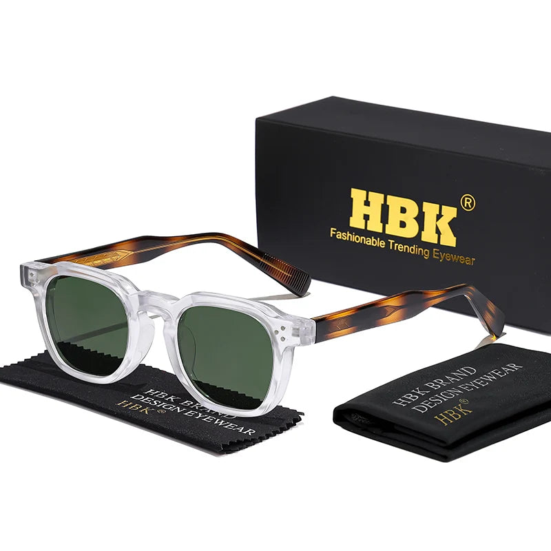 HBK New Square Retro Sunglasses Men Fashion Punk Sun Glasses Women Travel Driving Beach Eyewear Lunette De Soleil Femme UV400