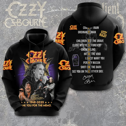 Rock Band Ozzy Osbourne 3d Print Hoodies Men Women Fashion Oversized Hoodie Sweatshirt Adult Clothing Fans Coat Mens Hoodie Y2k